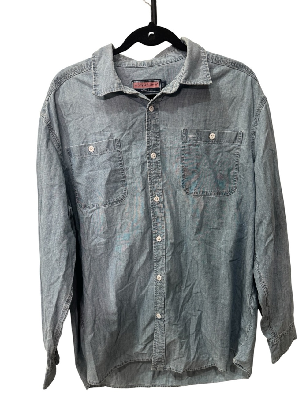 Vineyard Vines mens long sleeve blue dock shirt in size XL